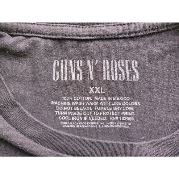 T-SHIRT-GUNS N' ROSES-Rock Band-Black-Gold Logo-Cotton-Unisex-Size XXL - Picture 4 of 9
